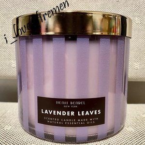 Henri Bendel Lavender Leaves 3 Wick Candles x 6